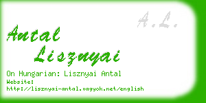 antal lisznyai business card